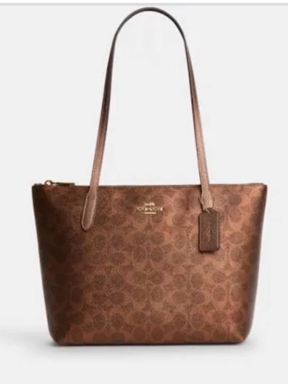 Coach Signature Tote & Matching Card Case